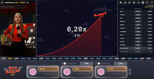 Red Baron crash game by Evolution