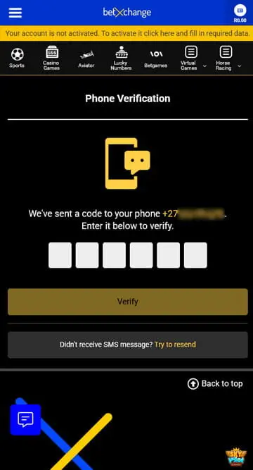 Verify your number