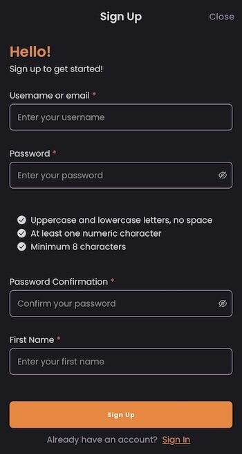 Signing up at ApexBets