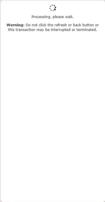 Step 4: Wait for the SiD Secure EFT payment screen to load