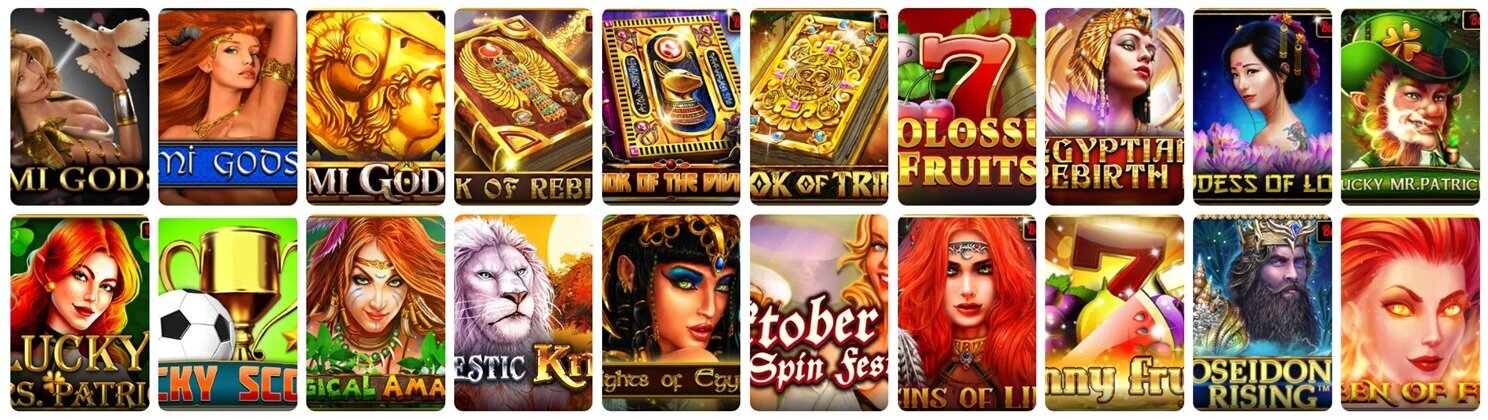 Betfred casino lobby showing game titles cut off across multiple tiles
