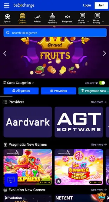 Go to the casino site