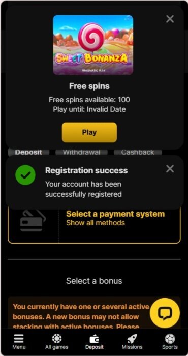WanejoBets confirms 100 free spins on Sweet Bonanza after registration