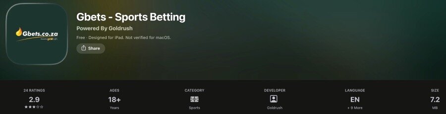 Gbets mobile app